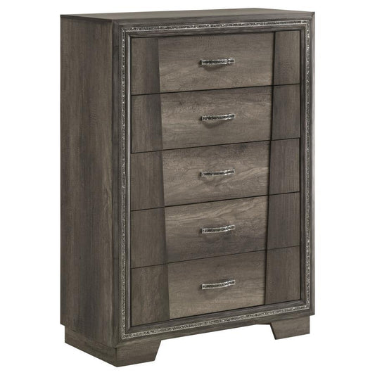 Janine - 5-Drawer Chest - Grey