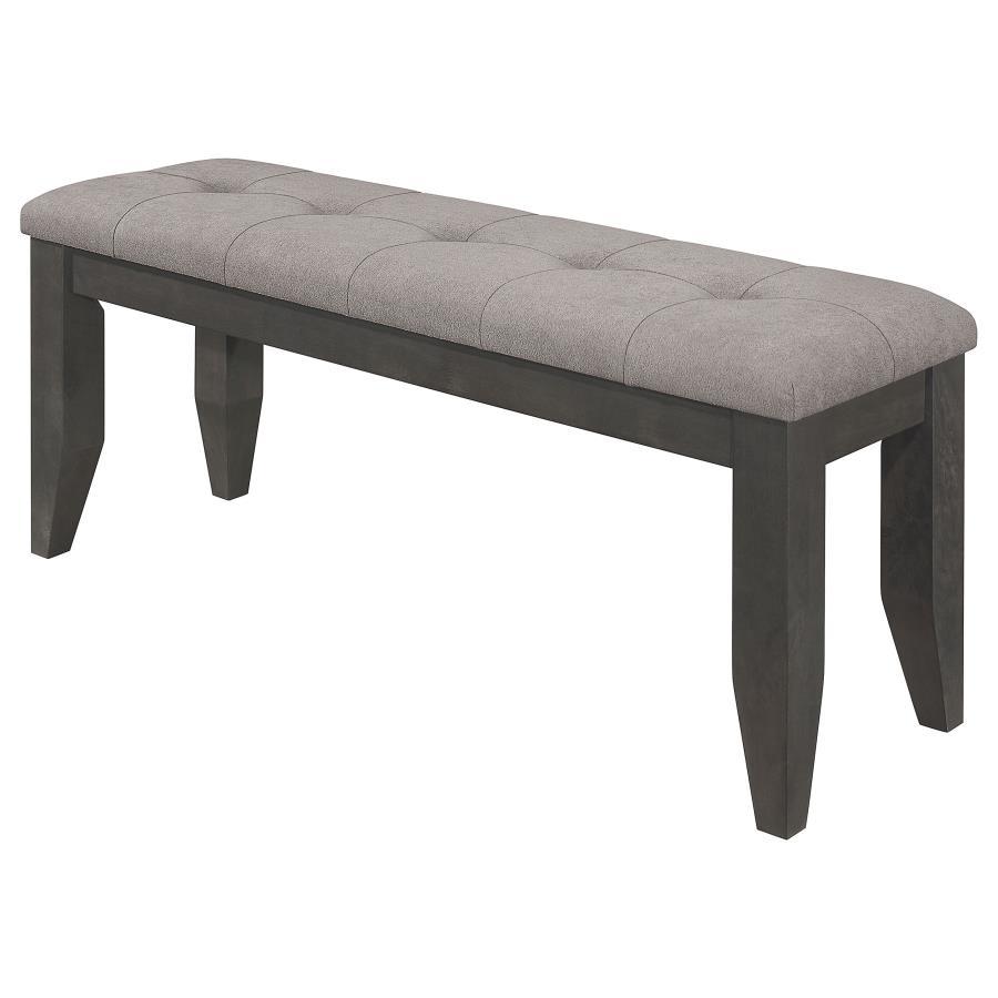 Dalila - Padded Cushion Bench - Grey and Dark Grey