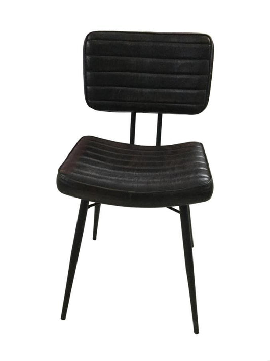 Partridge - Padded Side Chairs (Set of 2) - Espresso and Black
