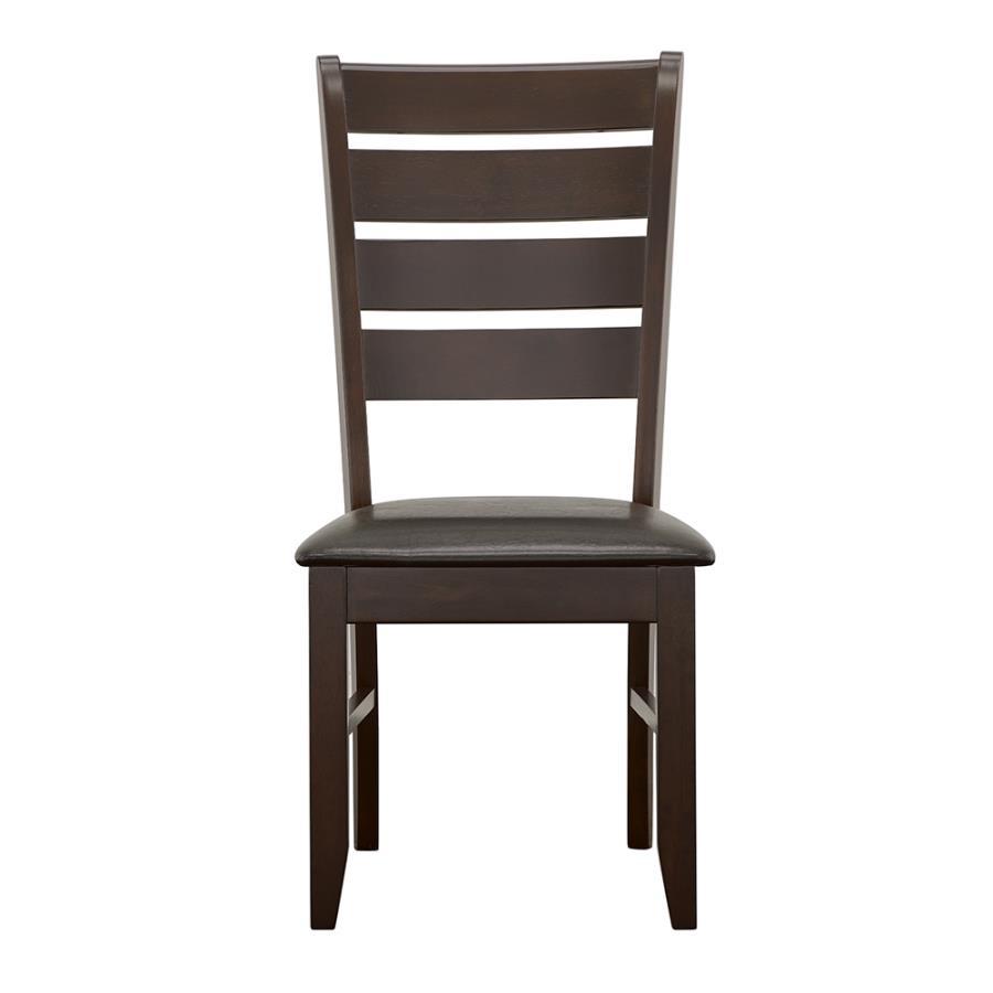 Dalila - Ladder Back Side Chairs (Set of 2) - Cappuccino and Black