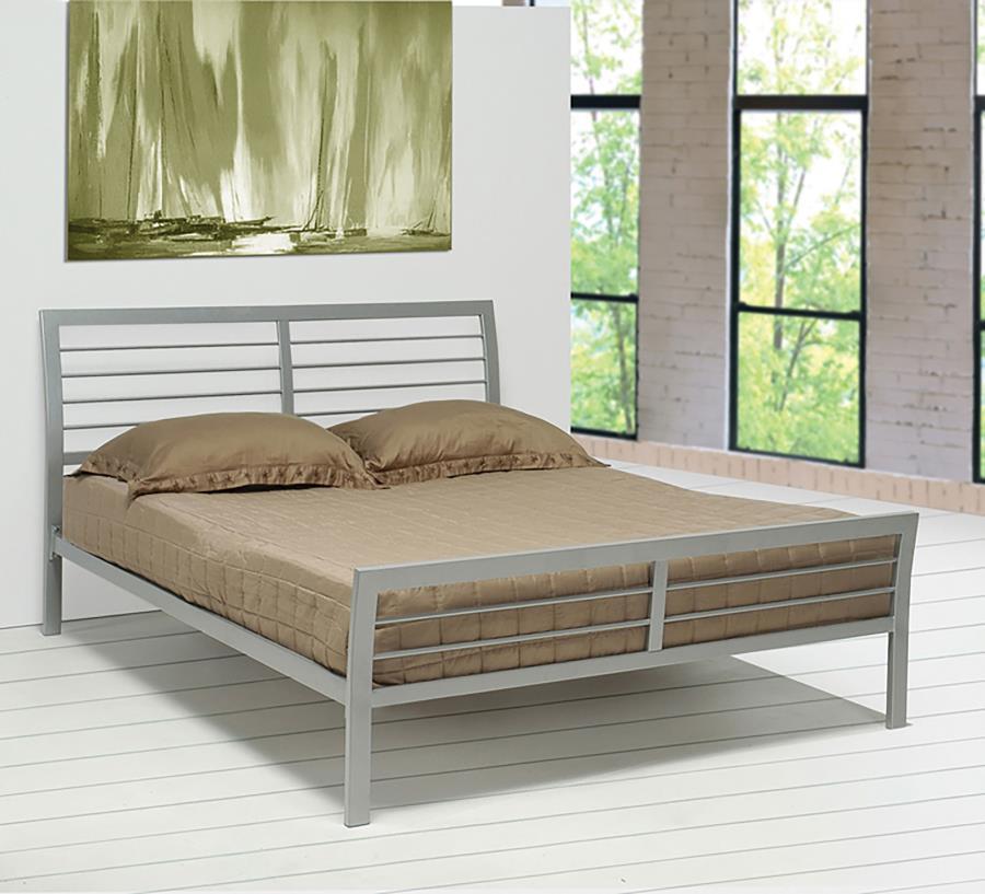 Cooper - Queen Metal Bed - Silver