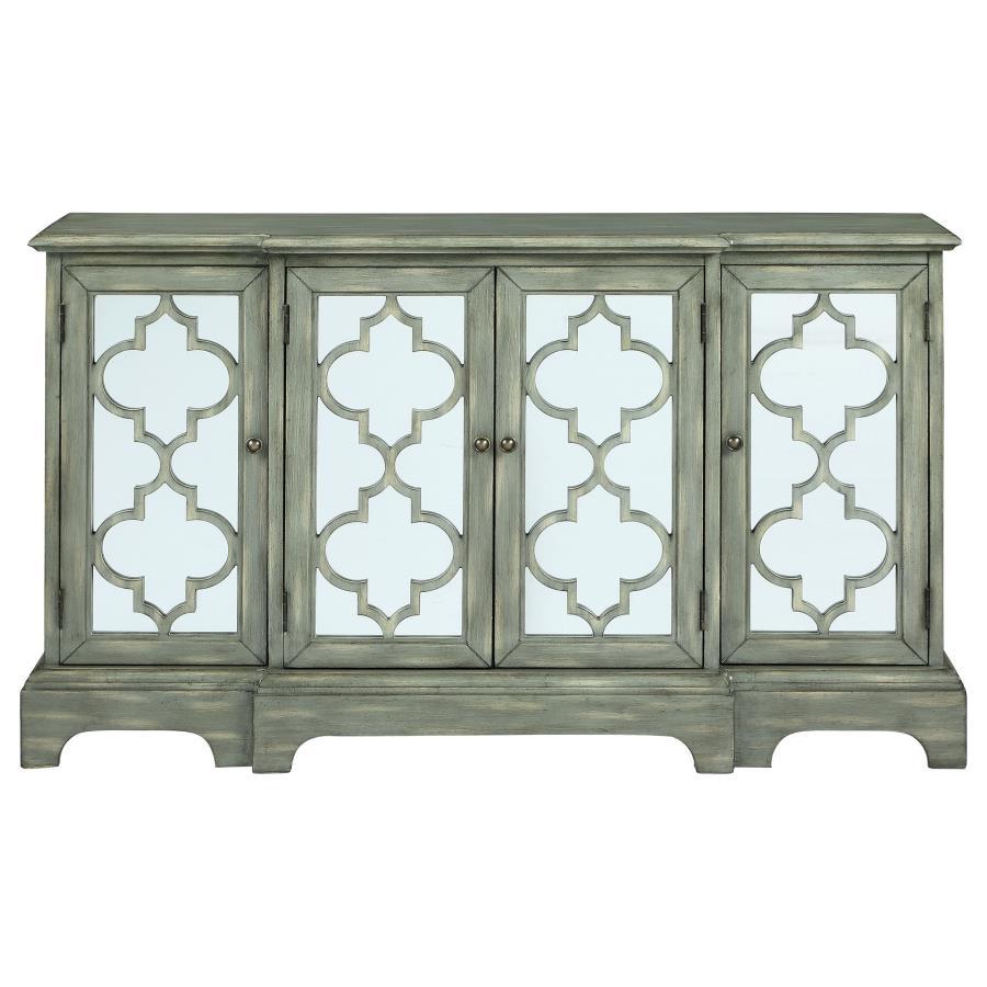 Erigeron - 4-Door Accent Cabinet - Grey