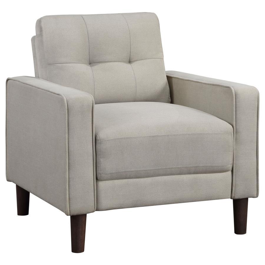 Bowen - Upholstered Track Arms Tufted Chair - Beige