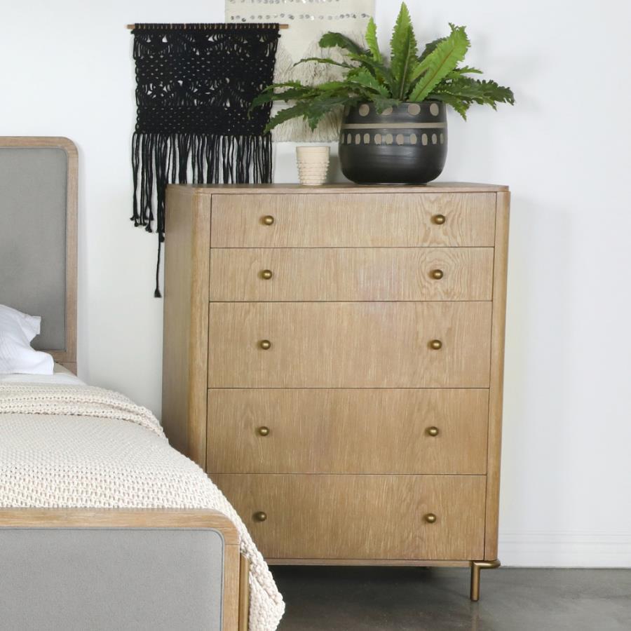 Arini - 5-Drawer Chest - Sand Wash
