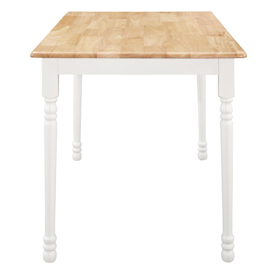 Taffee - Rectangle Dining Table - Natural Brown and White