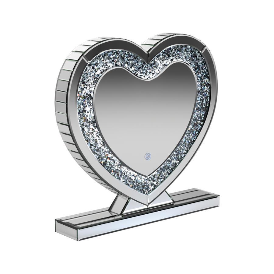 Euston - Heart Shape Table - Mirror Silver
