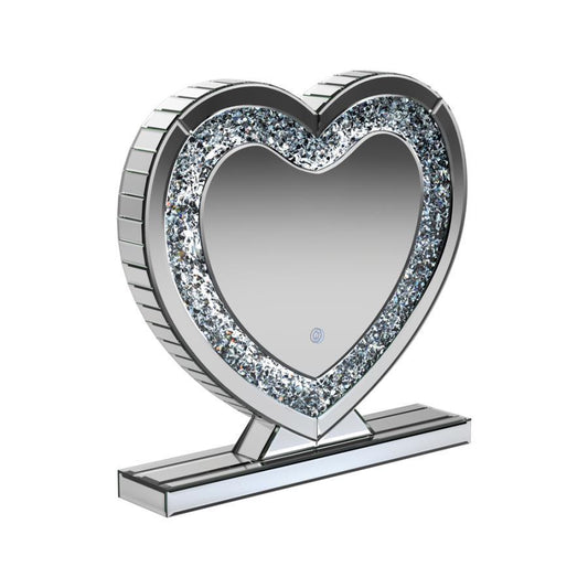 Euston - Heart Shape Table - Mirror Silver