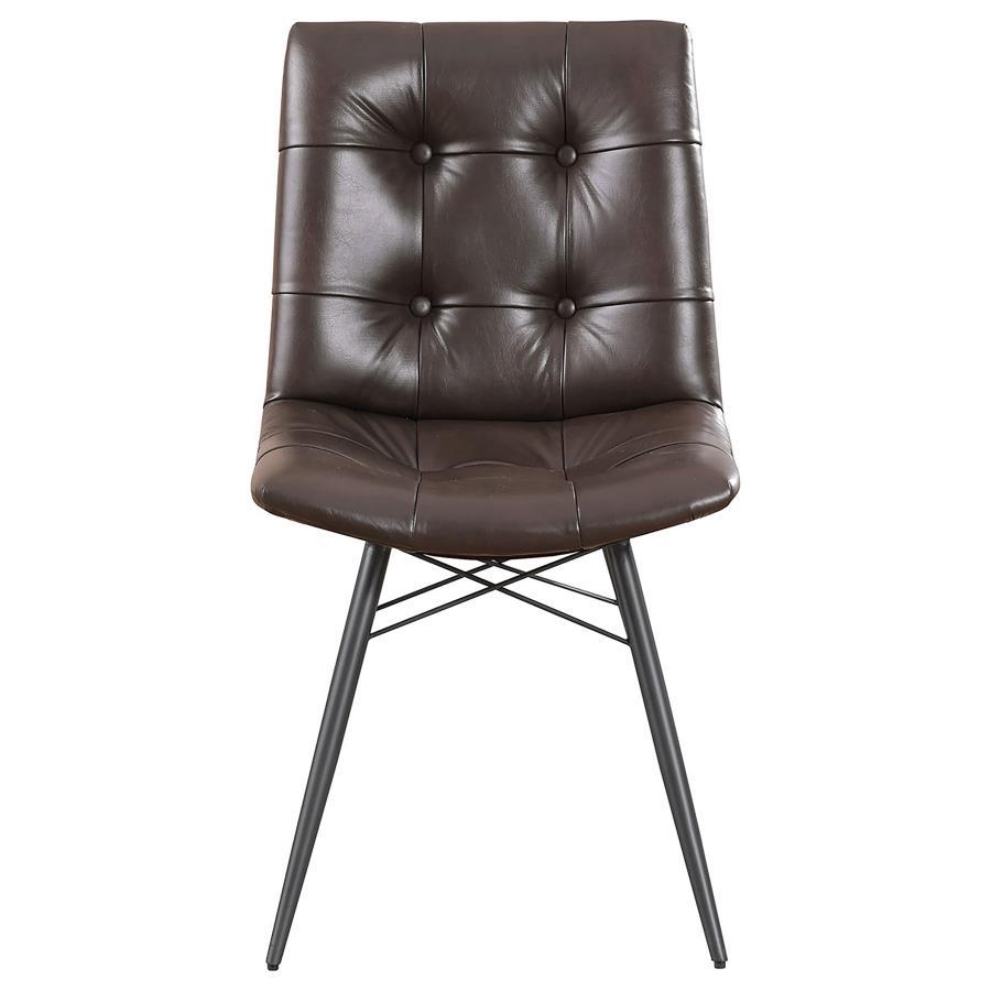 Aiken - Upholstered Tufted Side Chairs (Set of 4) - Brown
