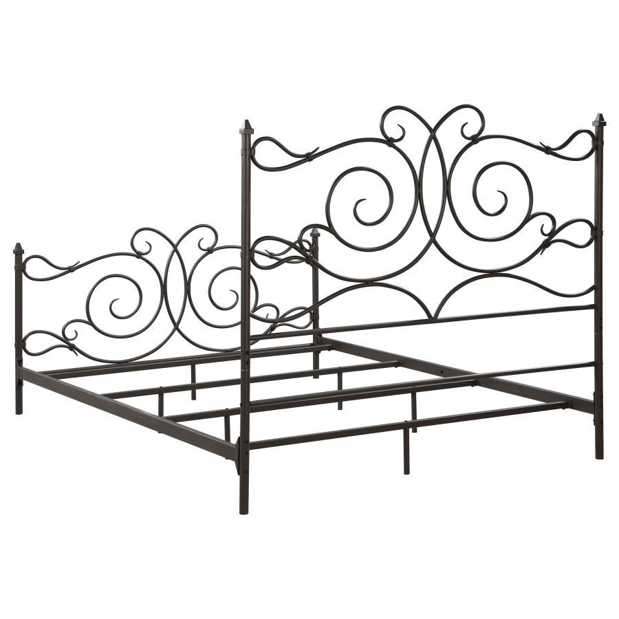 Parleys - Metal Bed with Scroll Headboard