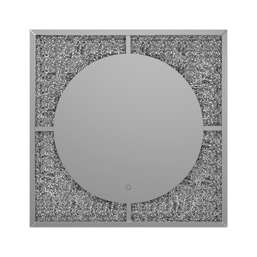 Theresa - Led Wall Mirror - Silver and Black