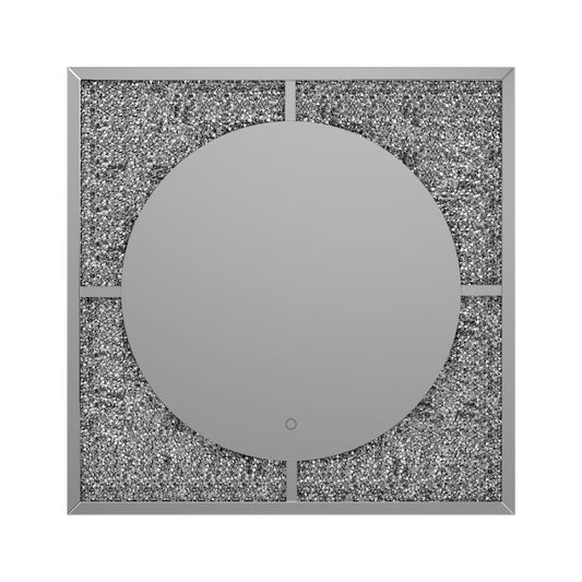 Theresa - Led Wall Mirror - Silver and Black