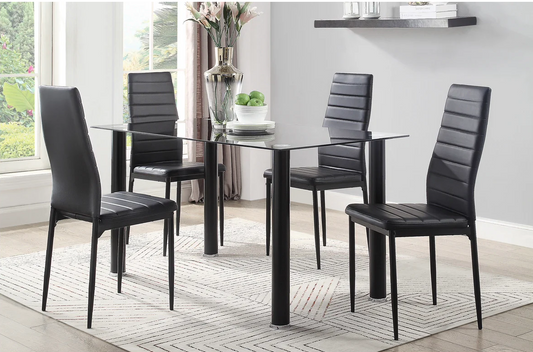 5538 Florian Black Dining Room Set