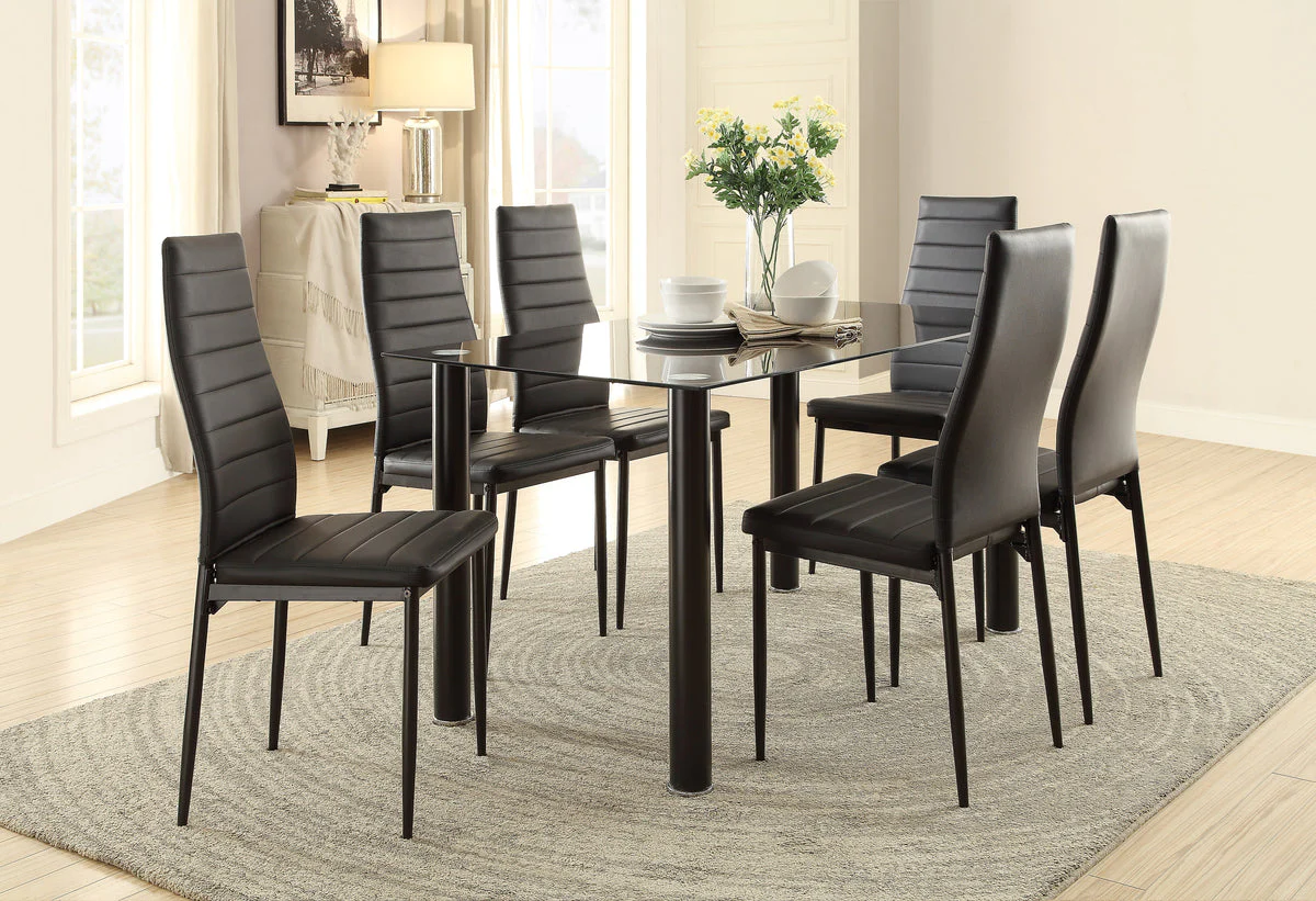 5538 Florian Black Dining Room Set