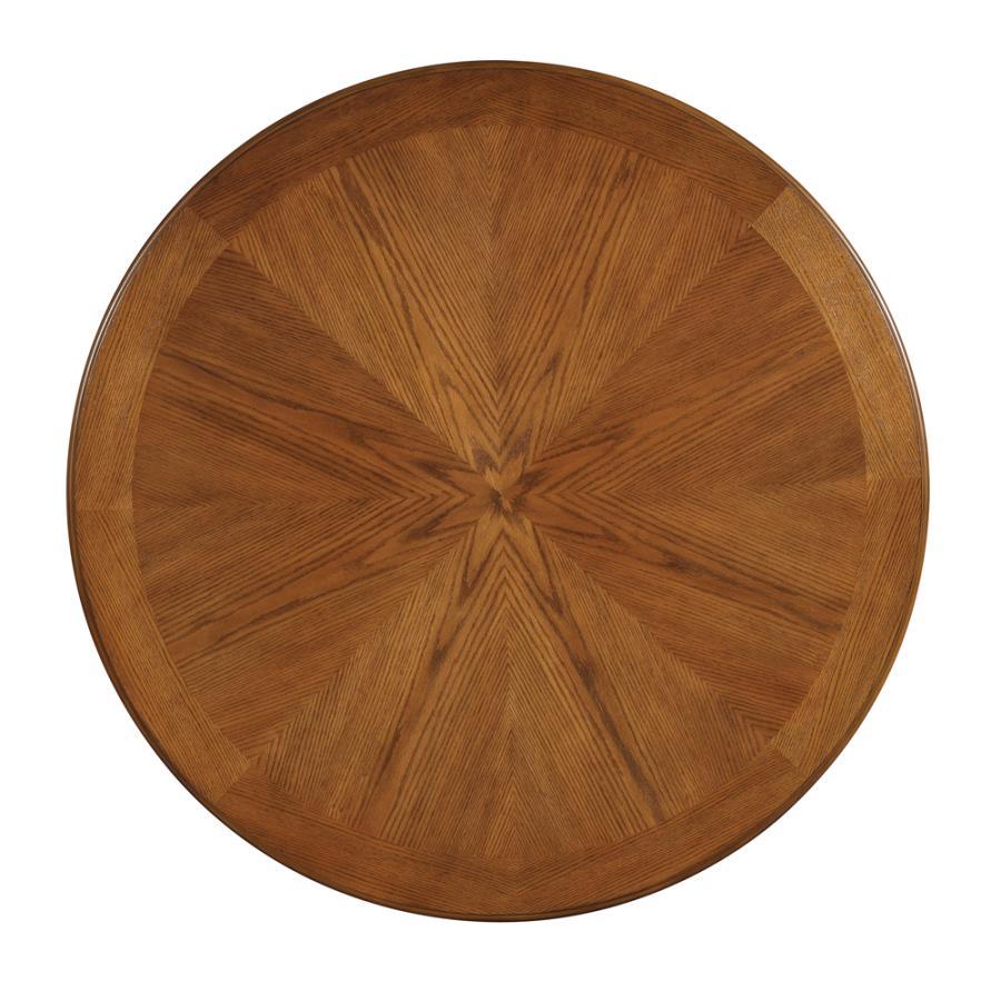 Nelms - Dining Table With Shelf - Deep Brown