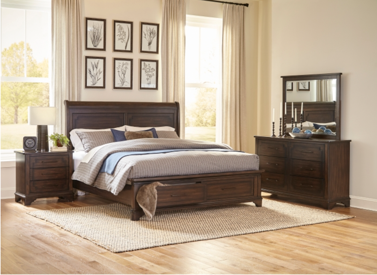 Boone Collection Rustic Brown Nightstand