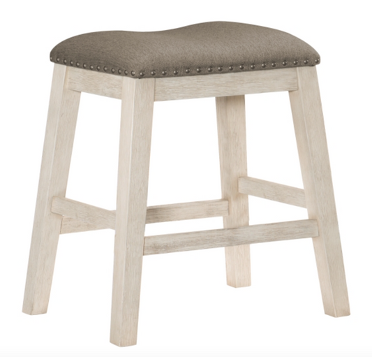 Timbre Collection 24" Counter Height Stools Whitewash (Set of 2)