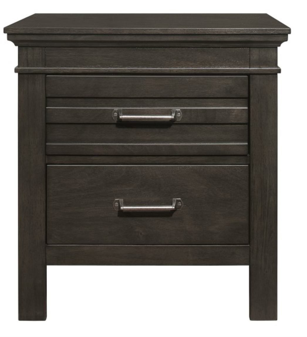 Blaire Farm Collection Charcoal Gray Nightstand