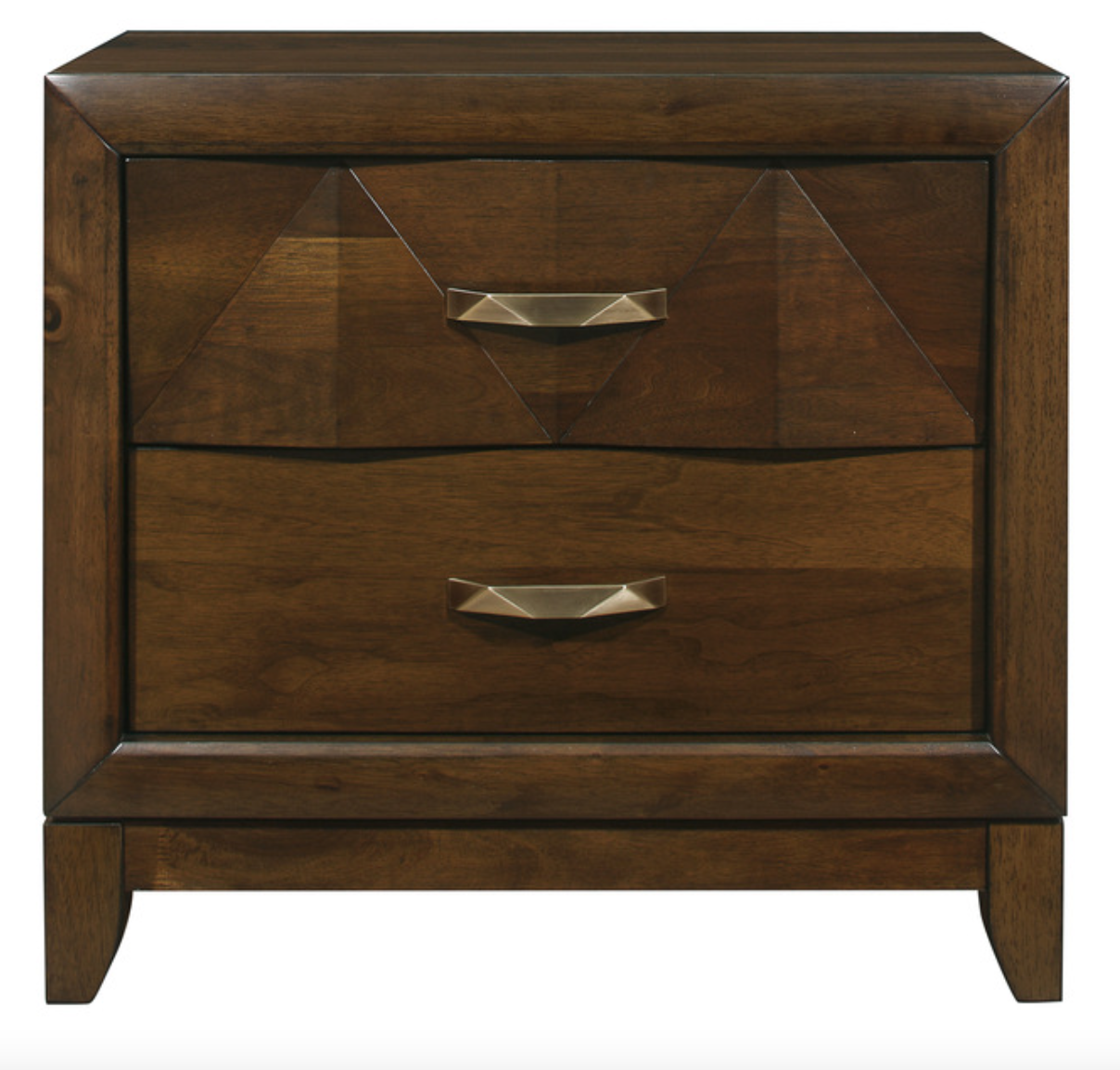 Aziel Collection Walnut Brown Nightstand