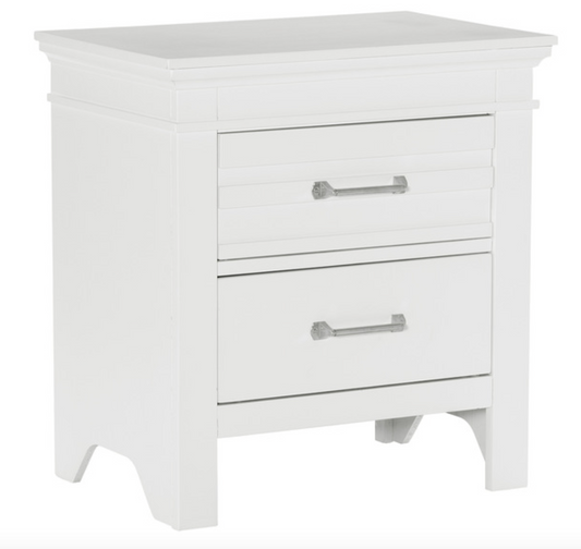 Blaire Farm Collection Rustic White Nightstand