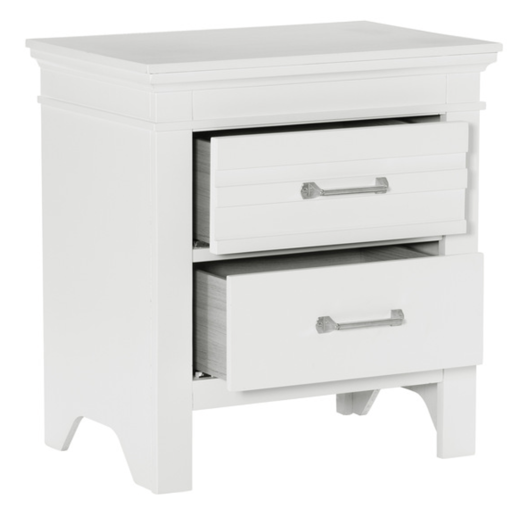 Blaire Farm Collection Rustic White Nightstand
