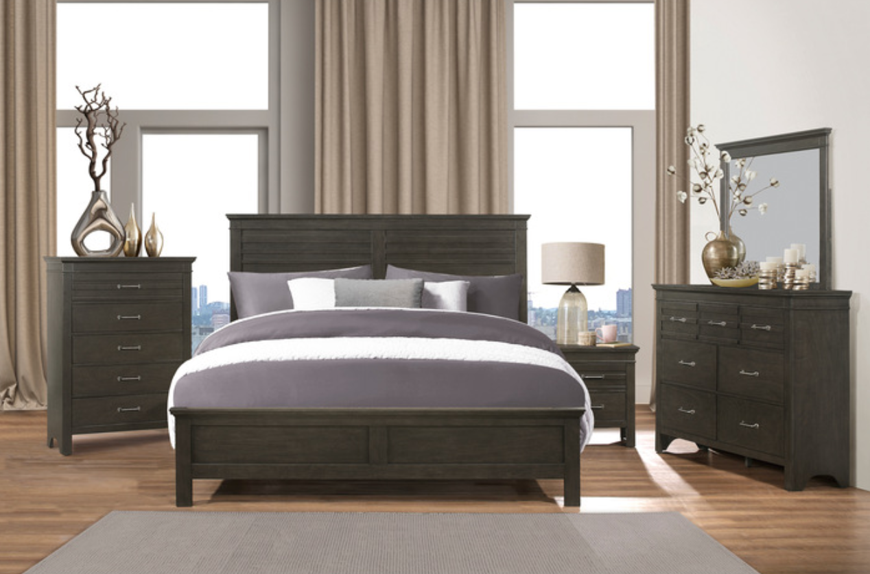 Blaire Farm Collection Charcoal Gray Nightstand