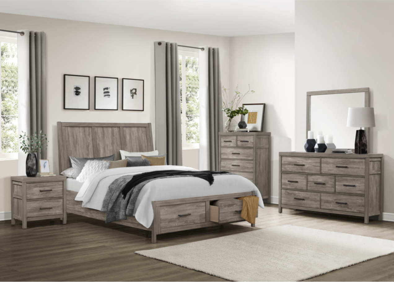 Bainbridge Collection Gray Wood Nightstand