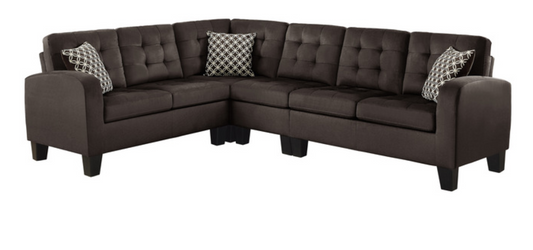 Sinclair Collection Brown 2-Piece Reversible Sectional