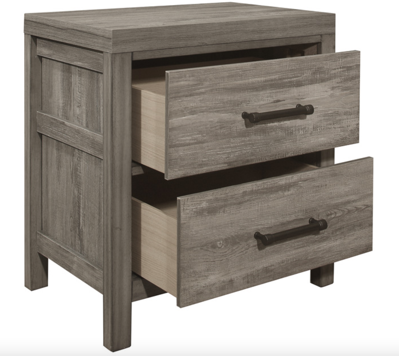 Bainbridge Collection Gray Wood Nightstand