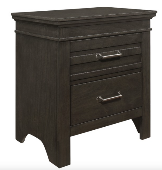 Blaire Farm Collection Charcoal Gray Nightstand