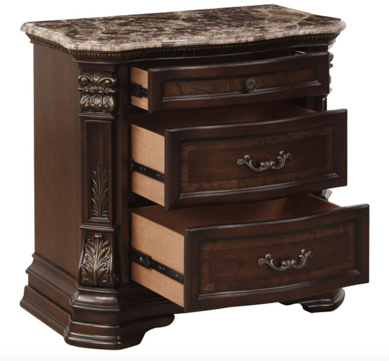 Antoinetta Collection Old World European Warm Cherry Nightstand