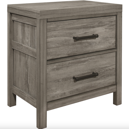 Bainbridge Collection Gray Wood Nightstand