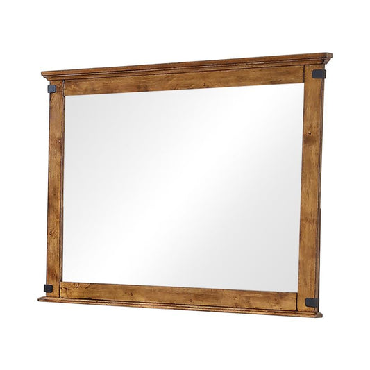 Brenner - Rectangular Dresser Mirror - Rustic Honey