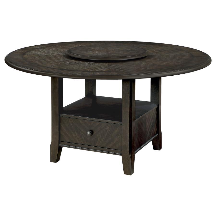 Twyla - 5-Piece Round Dining Set - Dark Cocoa and Cream