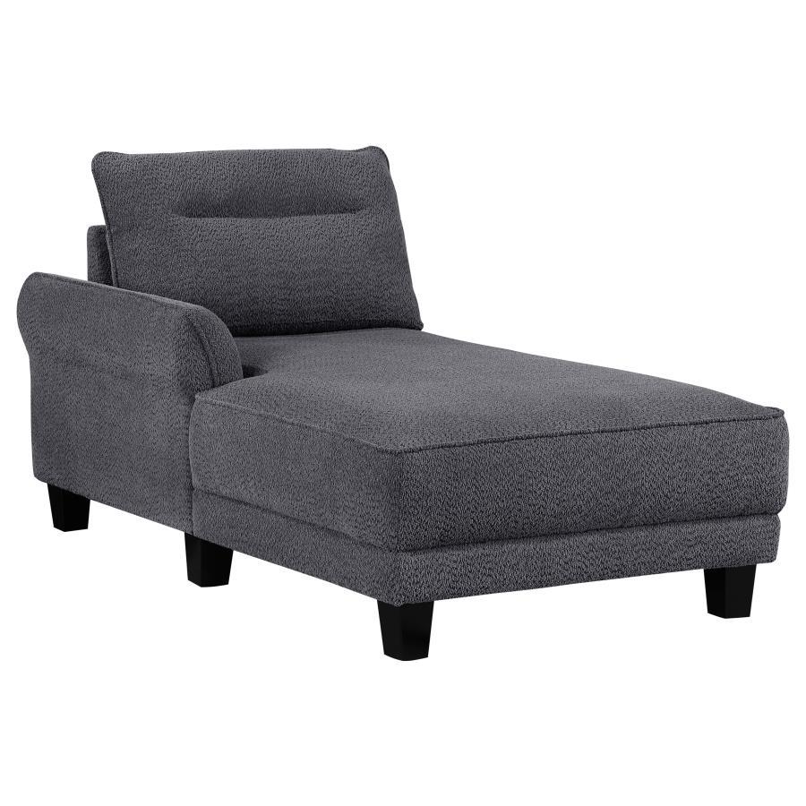 Caspian - Upholstered Curved Arms Sectional Sofa Grey