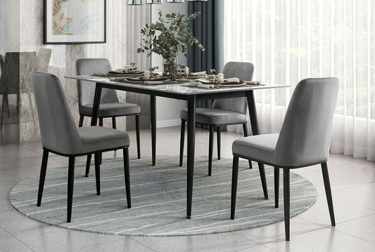 Salerno Collection 5909-59*5GY 5pc Dining Set