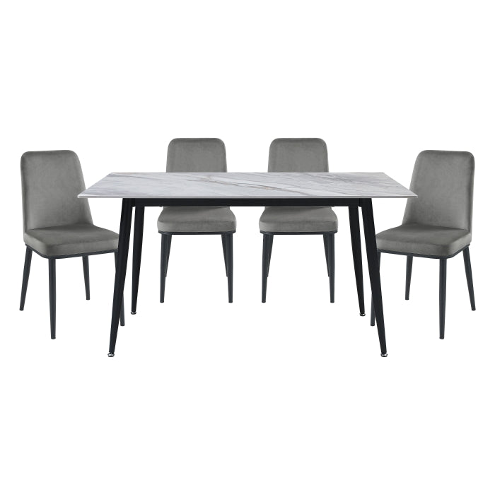Salerno Collection 5909-59*5GY 5pc Dining Set