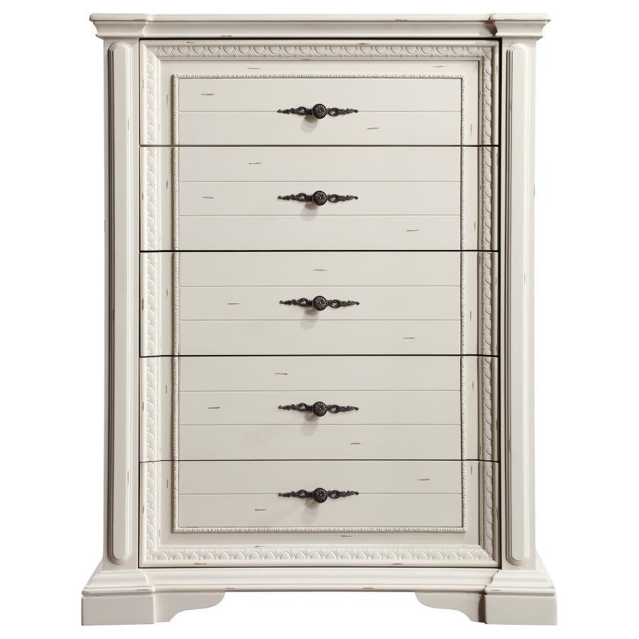 Evelyn - 5-Drawer Chest - Antique White