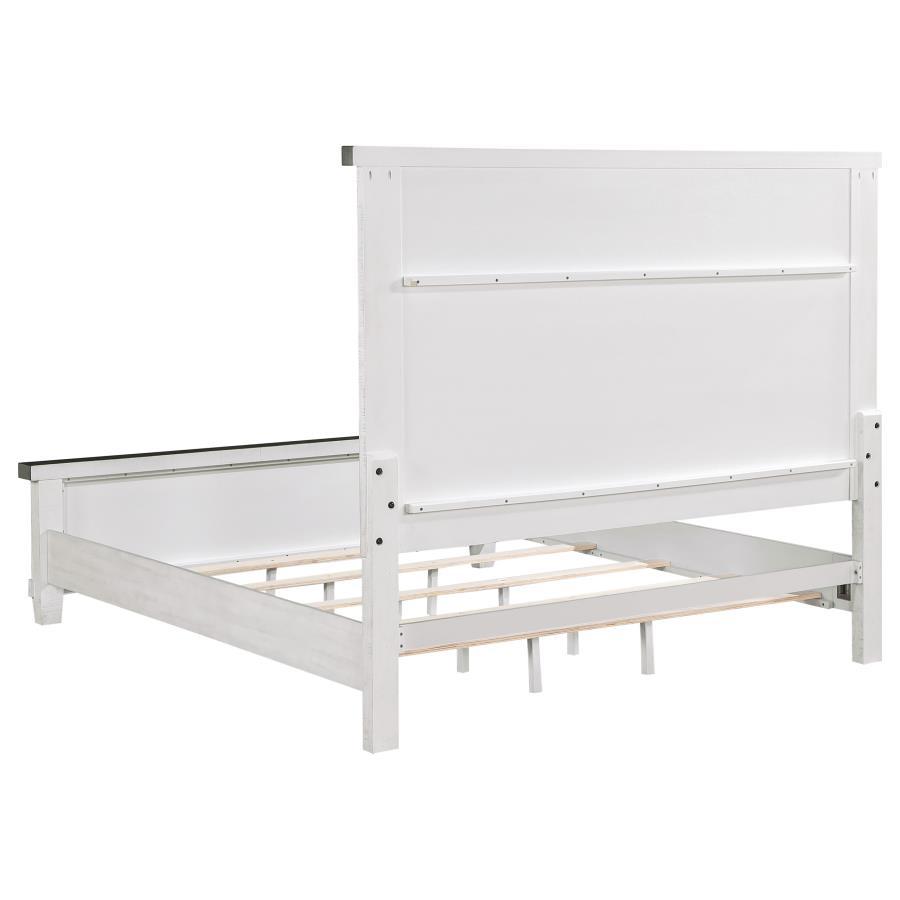 Lilith - 4-Piece Eastern King Bedroom Set - Distressed Grey And White