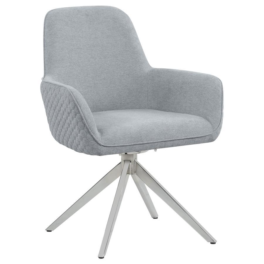 Abby - 5-Piece Dining Set - White and Light Gray