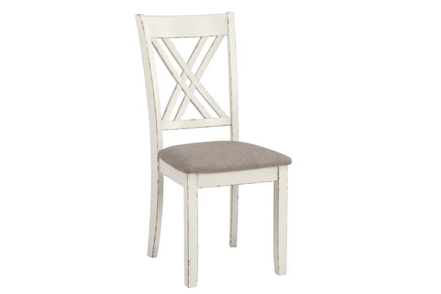 Fortress - 7-Piece Dining Set - Chestnut and Vintage White