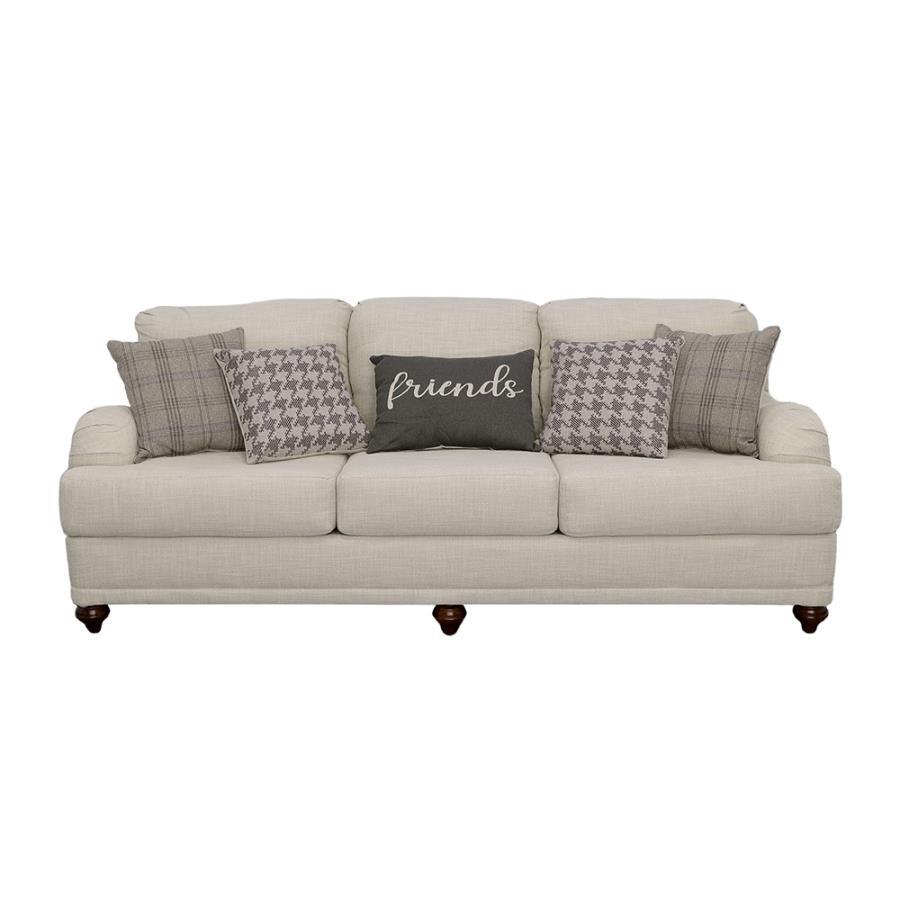 Glenn - Cushion Back Sofa - Light Grey
