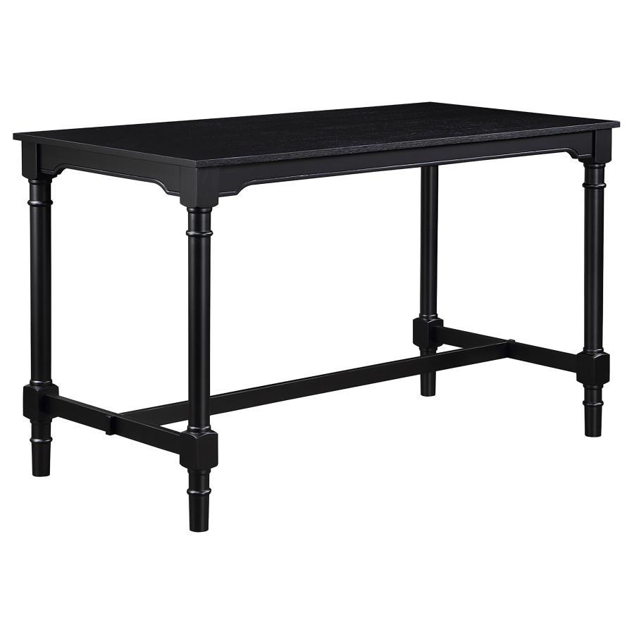 Martina - 5-Piece Rectangular Spindle Leg Counter Height Dining Set - Oatmeal and Black