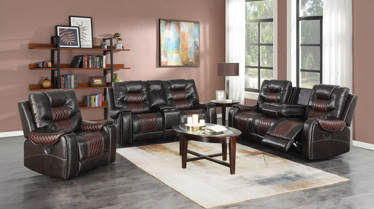 6301 Brown Two Tone Recliner Chair