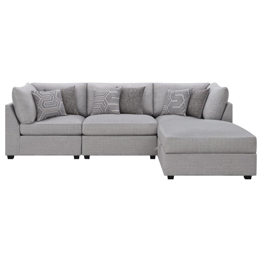 Cambria - 4-Piece Upholstered Modular Sectional - Grey