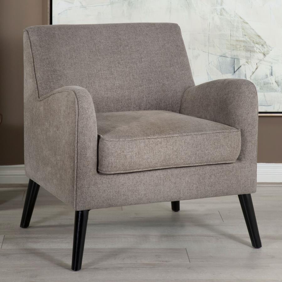 Charlie - Upholstered Accent Chair With Reversible Seat Cushion - Cocoa Brown