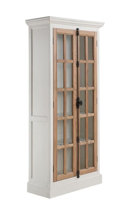Tammi - 2-Door Tall Cabinet - Antique White and Brown