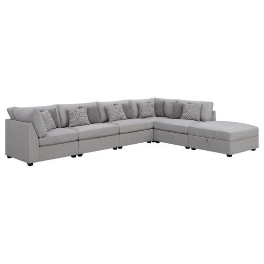 Cambria - 6-Piece Upholstered Modular Sectional - Grey