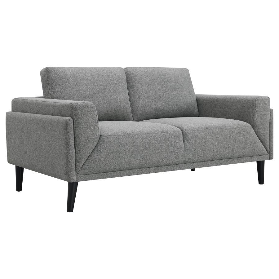 Rilynn - Upholstered Track Arms Loveseat - Grey