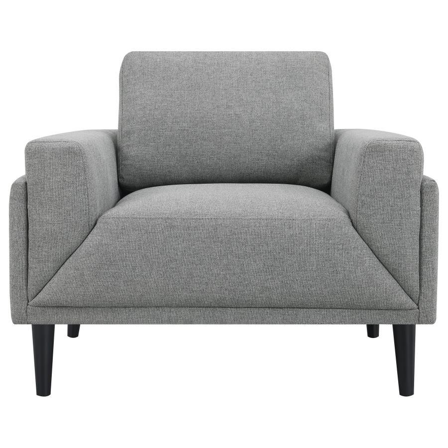 Rilynn - Upholstered Track Arms Chair - Grey