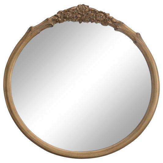 Sylvie - Round Wall Floor Mirror - Vintage Brown